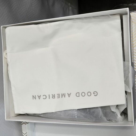 Good American Black Terry Slip On Heeled Sandals Sz 10.5 NEW IN BOX - Picture 15 of 16